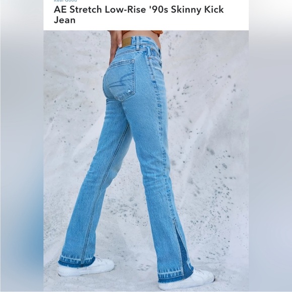 American Eagle 90’s low rise skinny kick denim - Picture 4 of 16